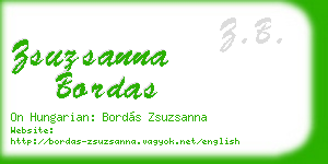 zsuzsanna bordas business card